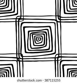 Abstract geometric seamless pattern with squares
