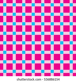 Abstract geometric seamless pattern with squares. Simple red and pink background.Vector illustration. Multicolor classic design. 