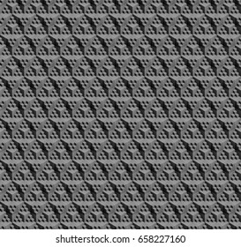 Abstract geometric seamless pattern of squares. 3D vector Illustration