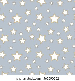 Abstract geometric seamless pattern with stars. Vector illustration.