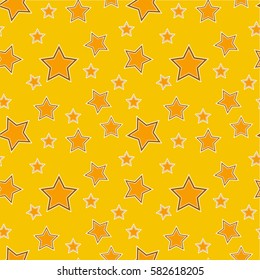 Abstract geometric seamless pattern with stars. Vector illustration.