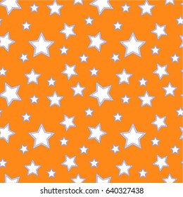 Abstract geometric seamless pattern with stars. Vector illustration. Colorful pastel background. Wallpaper for kids room or interior design