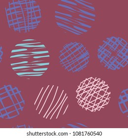 Abstract geometric seamless pattern. Striped dots. Trendy colors.