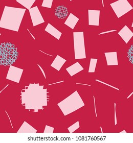 Abstract geometric seamless pattern. Striped dots. Trendy colors.