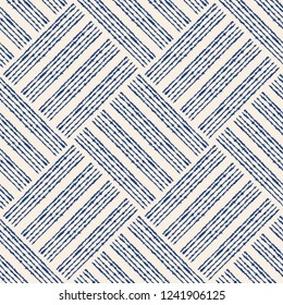 Abstract geometric seamless pattern from stripes in blue and gray colors. Endless pattern can be used for ceramic tile, wallpaper, linoleum, textile, web page background. Vector