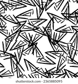 Motif abstrait géométrique harmonieux. Décor élégant avec lignes, carrés, grille diagonale, mosaïques répétées. Texture géo simple en noir et blanc. Arrière-plan géométrique moderne. Conception pour la décoration, l'impression, l'enveloppement