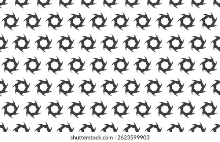 Padrão geométrico sem costura abstrato. Design monocromático elegante com motivos hexagonais repetidos. Perfeito para fundos, têxteis ou design de site.
