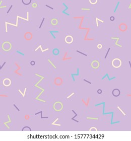 Abstract geometric seamless pattern in sweet colors