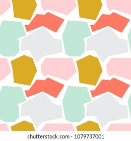 Abstract geometric seamless pattern. Terrazzo background. Vector illustration.