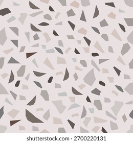 abstrato padrão geométrico sem emenda, terrazzo revestimento vetor sem emenda padrão. Tipo clássico italiano de piso em estilo veneziano, abstrata de superfície moderna, fundo de granito, para decoração