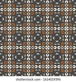 Abstract geometric seamless pattern. Textile printing, web design, wallpaper, border