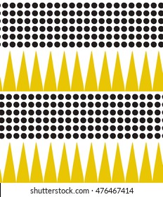 Abstract geometric seamless pattern with trendy hand drawn textures.
