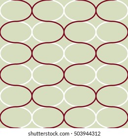 Abstract geometric seamless pattern. Trendy textile or interior wallpaper repeatable texture. Tony natural light beige and burgundy "marsala" color shades. Waves shapes background.