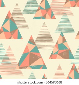 Abstract geometric seamless pattern. Trendy hand drawn textures. Modern abstract design for paper, cover, fabric, interior decor and other users.