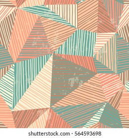 Abstract geometric seamless pattern. Trendy hand drawn textures. Modern abstract design for paper, cover, fabric, interior decor and other users.