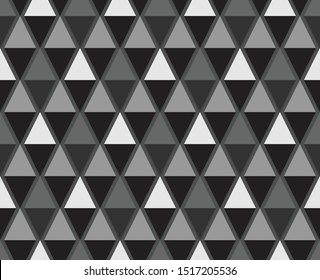 Abstract geometric seamless pattern of triangles. Vector.