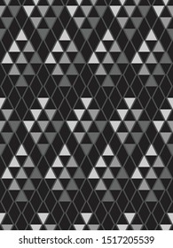Abstract geometric seamless pattern of triangles. Vector.