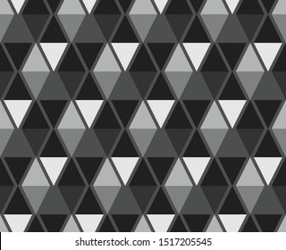 Abstract geometric seamless pattern of triangles. Vector.