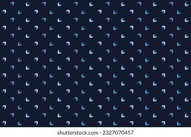 Abstract geometric seamless pattern with triple square corner. Blue and light blue element on dark blue background, for fabric textile masculine male shirt ladies dress cloth fabric textile cushion 