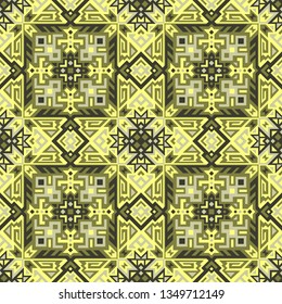 Abstract geometric seamless pattern. Unique scandinavian design. Ethnic style repeat background. Creative tribal vector ornament. Trendy art tile.