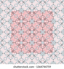 Abstract geometric seamless pattern. Unique scandinavian design. Ethnic style repeat background. Creative tribal vector ornament. Trendy art tile.
