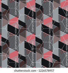 Abstract geometric seamless pattern. Urban Military fashion camouflage military style. Trendy Sports textile.