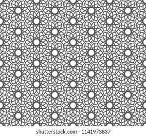 Abstract geometric seamless pattern vector, arabesque pattern