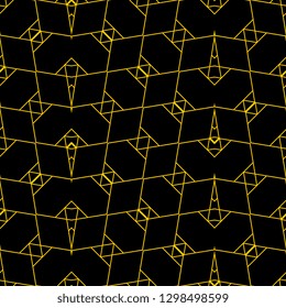 Abstract geometric seamless pattern vector illustration with ornamental trendy minimalist design
