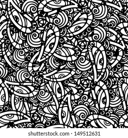 Abstract geometric seamless pattern - vector