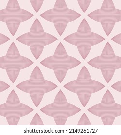 Abstract Geometric Seamless Pattern. Vector Design of Elegant Background for Wallpaper, Banner, Packaging, Fabric Print, Decoration. Gradient Pink Texture.