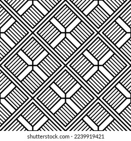 Abstract geometric seamless pattern. with Vector background. Black and white texture. Graphic modern pattern.