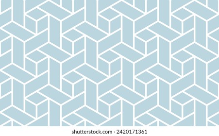 Abstract geometric seamless pattern. with Vector background. Blue and white texture. Graphic modern pattern.