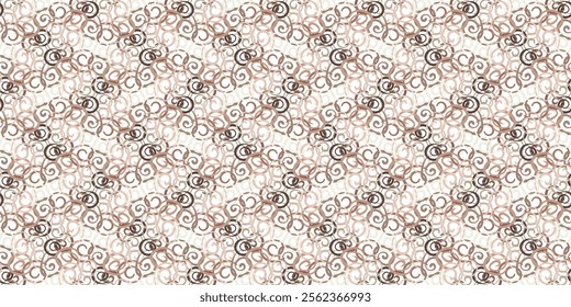 Abstract geometric seamless pattern vector in 2025 trending colors modern design brown and white diagonal lines minimalistic background textile wallpaper wrapping paper tiles decoration commercial use