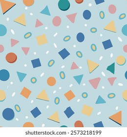 Abstract Geometric Seamless Pattern Vector Illustration for Wallpaper and Background Design