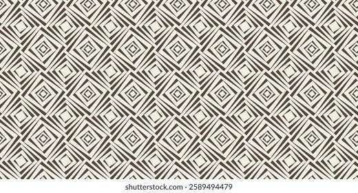 Abstract geometric seamless pattern vector in 2025 trending colors modern design brown and white diagonal lines minimalistic background textile wallpaper wrapping paper tiles decoration commercial use