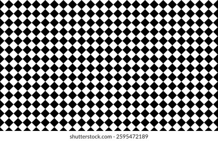Abstract geometric seamless pattern vector art black and white checkered shapes