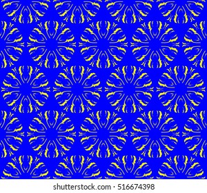 abstract geometric seamless pattern. vector. white and blue