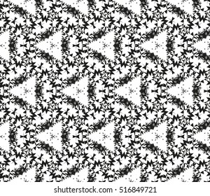 abstract geometric seamless pattern. vector. white and black
