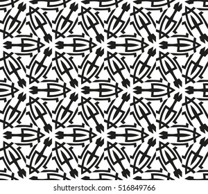 abstract geometric seamless pattern. vector. white and black