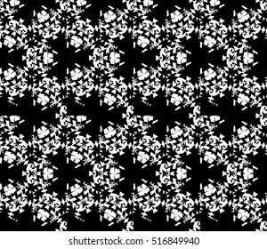 abstract geometric seamless pattern. vector. white and black