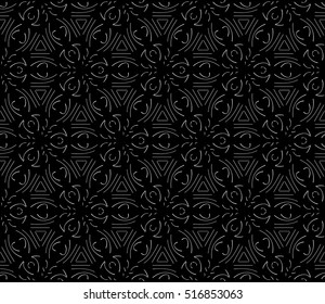 abstract geometric seamless pattern. vector. white and black