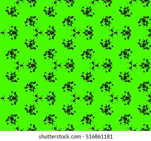 abstract geometric seamless pattern. vector. green and black
