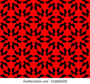 abstract geometric seamless pattern. vector. red and black