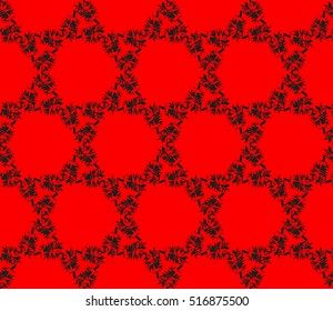 abstract geometric seamless pattern. vector. red and black