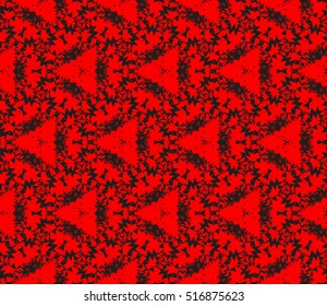 abstract geometric seamless pattern. vector. red and black