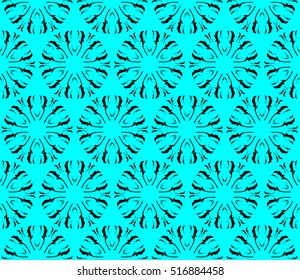 abstract geometric seamless pattern. vector. blue