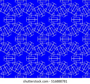 abstract geometric seamless pattern. vector. blue