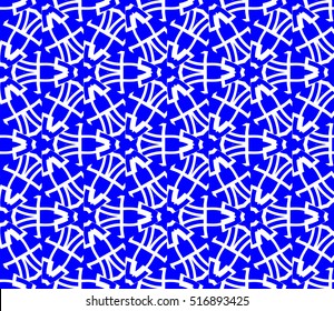 abstract geometric seamless pattern. vector. blue