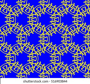 abstract geometric seamless pattern. vector. blue