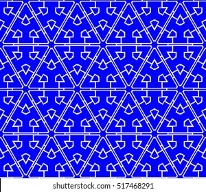 abstract geometric seamless pattern. vector. blue